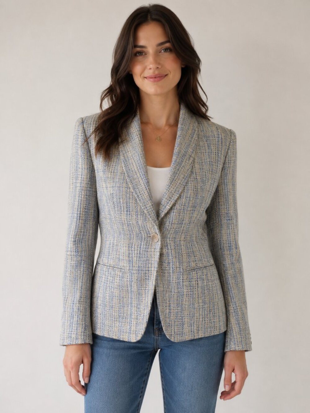 WinterSilks 100% Silk Textured Blazer Size Small